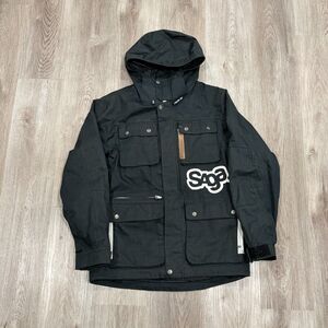 Saga Outerwear Ski Jacket Men's Size Small Black White Streetwear Snowboard Coat